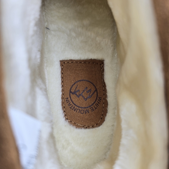 NIB White Mountain Inspo Leather & Faux Fur Ankle Booties, Whiskey/Suede, Sz. 10 - Picture 9 of 16